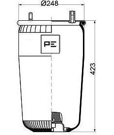 PE AUTOMOTIVE dėklas, pneumatinė pakaba 084.125-71A